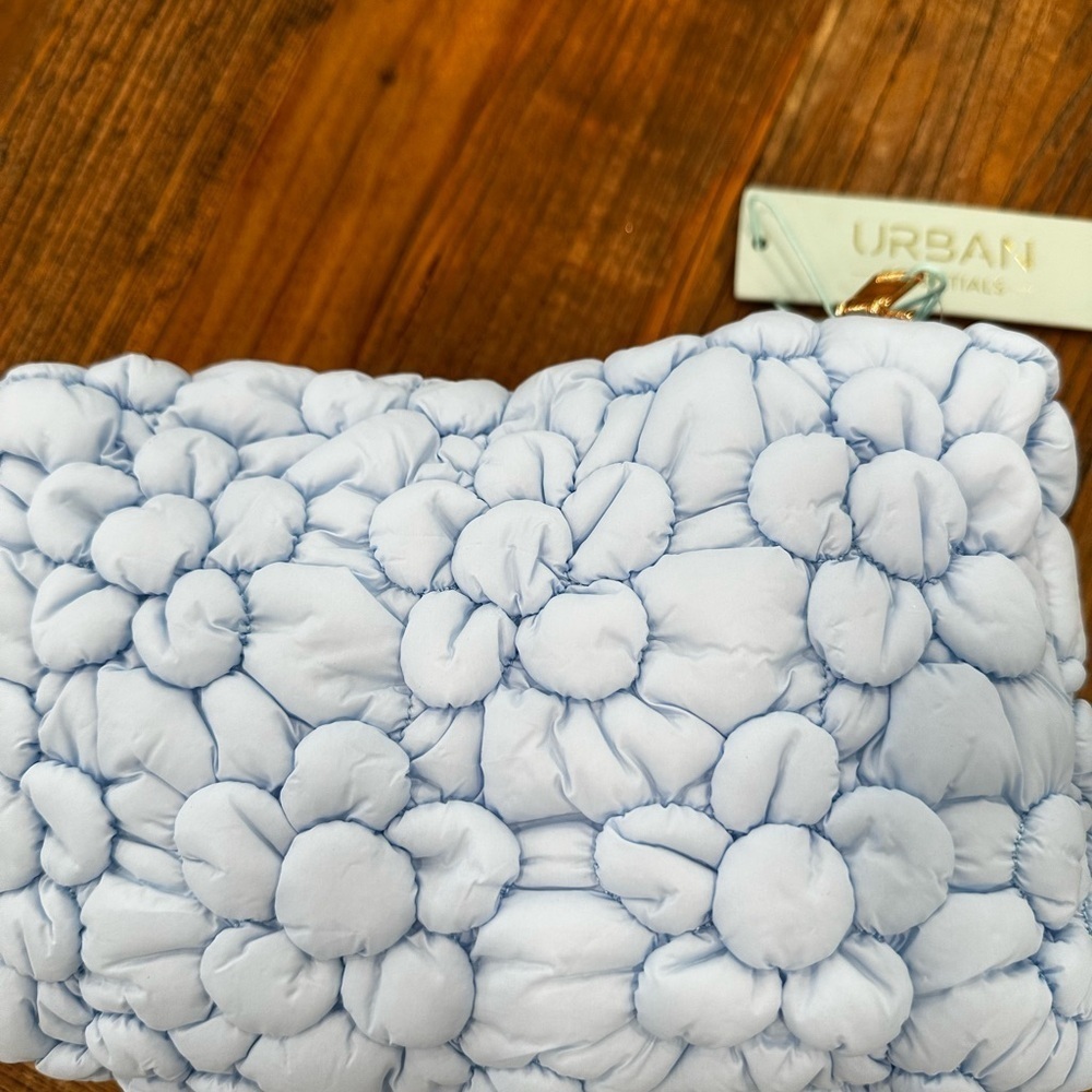 Light Blue Quilted Pouch - Picture 2 of 6